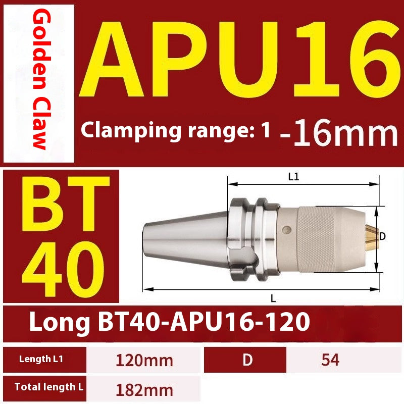 1077-APU one-piece self-tightening drill chuck BT30/BT40/BT50-APU08/13/16 drill bits straight shank milling cutter bits Shandong Denso Pricision Tools Co.,Ltd.
